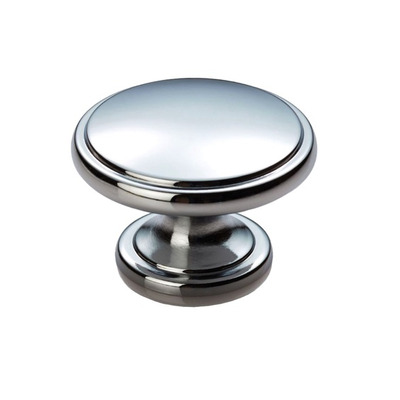 Carlisle Brass Fingertip Oxford Cupboard Knob (32mm OR 38mm), Polished Chrome - FTD524CP POLISHED CHROME - 32mm
