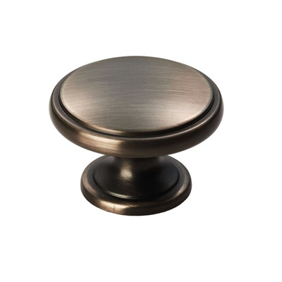Carlisle Brass Fingertip Oxford Cupboard Knob (32mm OR 38mm), Gun Metal - FTD524GM GUN METAL - 38mm