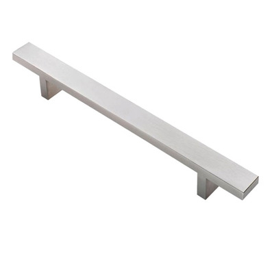 Carlisle Brass Fingertip Rectangular Section T-Bar Cabinet Pull Handles (128mm C/C), Stainless Steel - FTD2500SS SATIN STAINLESS STEEL - 128mm c/c