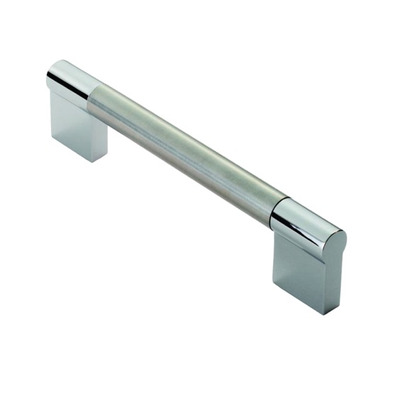 Carlisle Brass Fingertip Chunky Key Hole Bar Cabinet Pull Handles (Multiple Sizes), Satin Nickel & Polished Chrome - FTD470SNCP SATIN NICKEL & POLISHED CHROME - 576mm C/C