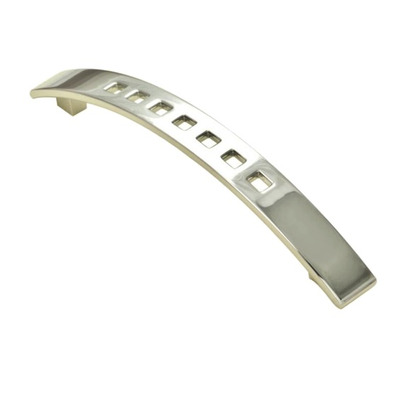 Carlisle Brass Fingertip Quadra Curved Bow Cabinet Pull Handle (128mm C/C), Polished Chrome - FTD272BCP POLISHED CHROME - 128mm c/c