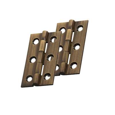 Carlisle Brass Fingertip Cabinet Hinges (50mm x 28mm OR 64mm x 35mm), Antique Brass - FTD800AB (sold in pairs) ANTIQUE BRASS - 50mm x 28mm