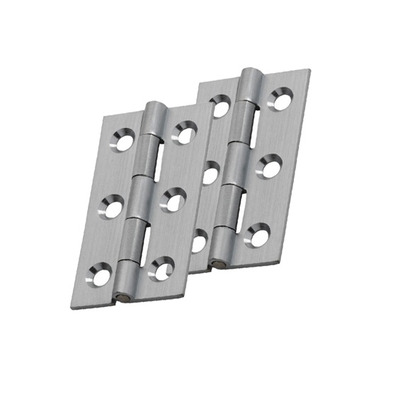 Carlisle Brass Fingertip Cabinet Hinges (50mm x 28mm OR 64mm x 35mm), Satin Chrome - FTD800SC (sold in pairs) SATIN CHROME - 50mm x 28mm
