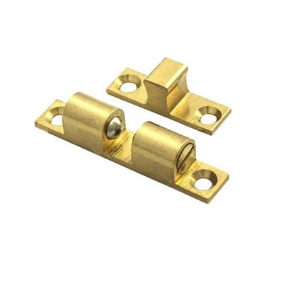 Carlisle Brass Fingertip Double Ball Catch (Multiple Sizes), Self Coloured - FTD815SCOL SELF COLOURED (UN-FINISHED) - 60mm x 11.5mm