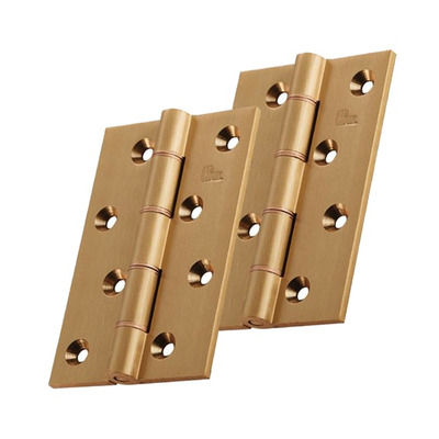 Carlisle Brass 4 Inch Double Phosphor Bronze Washered Hinges, Satin Brass - HDPBW61SB (sold in pairs) 4 INCH - SATIN BRASS