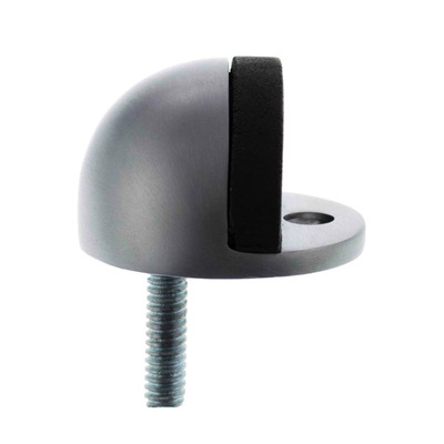 Atlantic Half-Moon Premium Floor Mounted Door Stop, Satin Chrome - ADSHMPSC SATIN CHROME