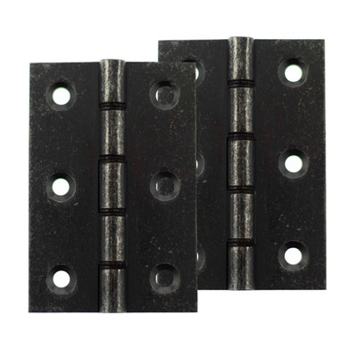 Atlantic 3 Inch Washered Hinges, Distressed Silver - AWH3222DS (sold in pairs) DISTRESSED SILVER - 3" x 2" x 2.2mm
