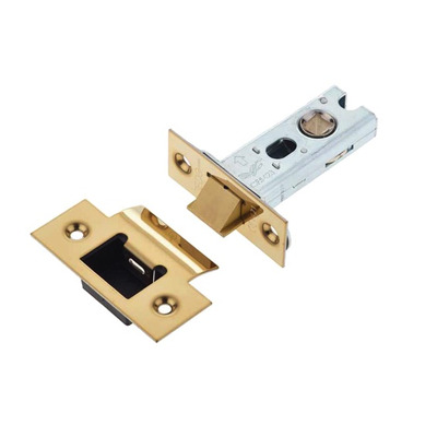 Frelan Hardware Heavy Duty Tubular Latches (2.5, 3 OR 4 Inch), PVD Stainless Brass - JL-HDT64PVD 76mm (3 INCH) - PVD STAINLESS BRASS