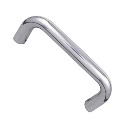 Frelan Hardware D Shaped Pull Handles (19mm or 22mm Bar Diameter) Bolt Through Fixing, Polished Stainless Steel - JPS119 POLISHED STAINLESS STEEL - 300mm x 22mm