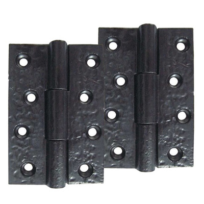 Frelan Hardware 4 Inch Butt Hinges, Black Finish - JAB104 (sold in pairs) BLACK ANTIQUE - 4 INCH