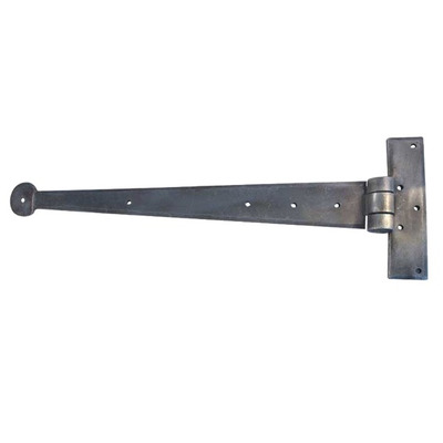 Frelan Hardware Handforged Penny End Working Hinges (305mm OR 375mm) Pewter - HF26 (sold in pairs) PEWTER - 375mm