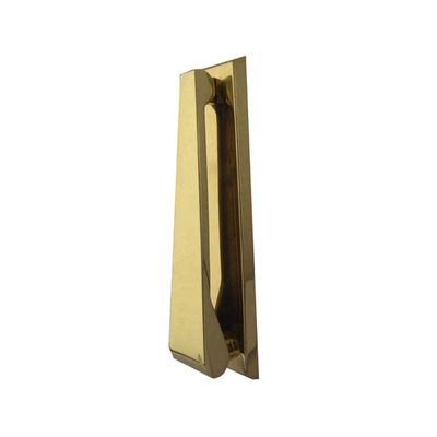Frelan Hardware Contemporary Door Knocker, Polished Brass - JV2PB POLISHED BRASS