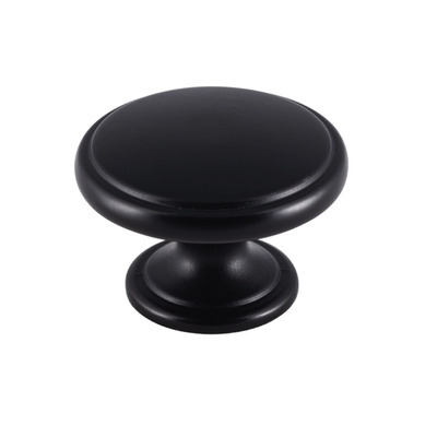 Carlisle Brass Fingertip Oxford Cupboard Knob (32mm OR 38mm), Matt Black - FTD524MB MATT BLACK - 38mm