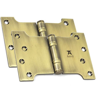 From The Anvil 6 Inch Parliament Hinges, Aged Brass - 49553 (sold in pairs)  AGED BRASS