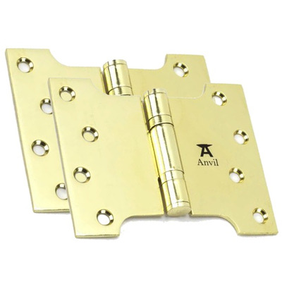 From The Anvil 5 Inch Parliament Hinges, Polished Brass - 49555 (sold in pairs)  POLISHED BRASS