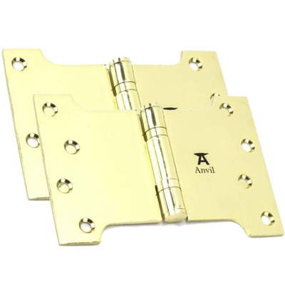 From The Anvil 6 Inch Parliament Hinges, Polished Brass - 49556 (sold in pairs)  POLISHED BRASS