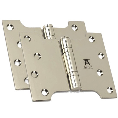 From The Anvil 5 Inch Parliament Hinges, Polished Nickel - 49564 (sold in pairs)  POLISHED NICKEL