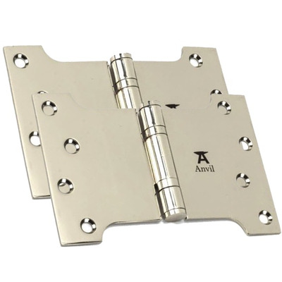 From The Anvil 6 Inch Parliament Hinges, Polished Nickel - 49565 (sold in pairs)  POLISHED NICKEL