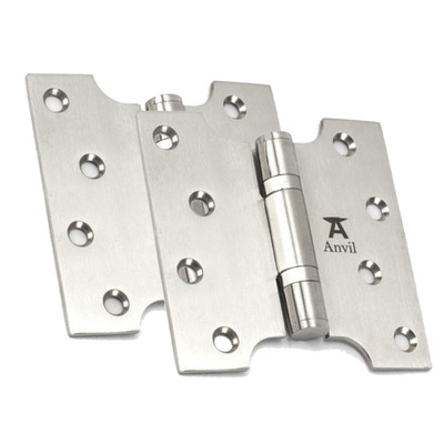 From The Anvil 4 Inch Parliament Hinges, Satin Stainless Steel - 49566 (sold in pairs)  SATIN STAINLESS STEEL