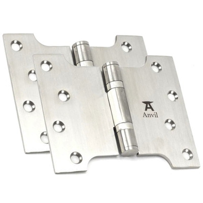 From The Anvil 5 Inch Parliament Hinges, Satin Stainless Steel - 49567 (sold in pairs)  SATIN STAINLESS STEEL