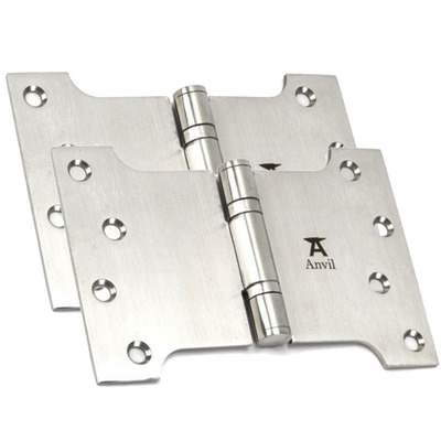 From The Anvil 6 Inch Parliament Hinges, Satin Stainless Steel - 49568 (sold in pairs)  SATIN STAINLESS STEEL