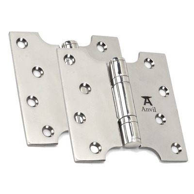 From The Anvil 4 Inch Parliament Hinges, Polished Stainless Steel - 49577 (sold in pairs)  POLISHED STAINLESS STEEL