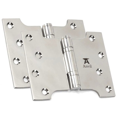 From The Anvil 5 Inch Parliament Hinges, Polished Stainless Steel - 49578 (sold in pairs)  POLISHED STAINLESS STEEL