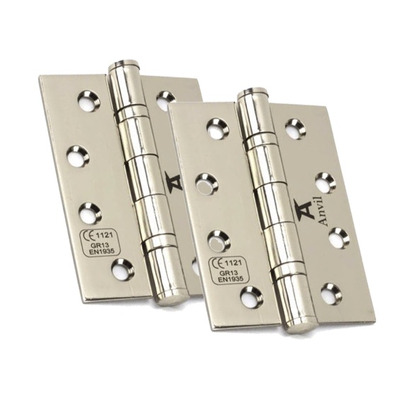 From The Anvil 4 Inch Ball Bearing Butt Hinges, Polished Nickel - 49582 (sold in pairs)  POLISHED NICKEL