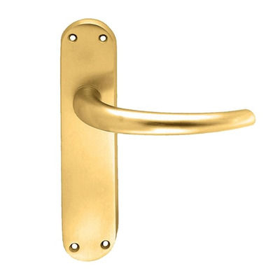 Carlisle Brass Manital Lilla Door Handles On Backplate, Satin Brass - EL31SB (sold in pairs) BATHROOM