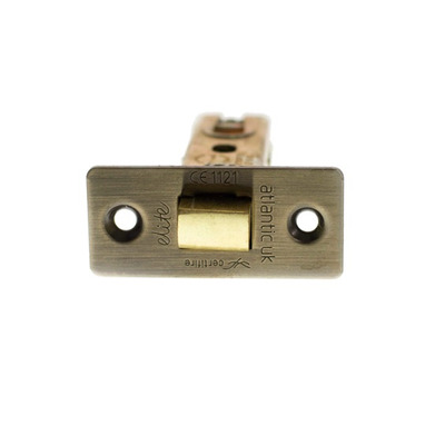 Atlantic Hardware 2.5 OR 3 Inch Tubular Latches (Bolt Through), Antique Brass - ALCE25AB 76mm (3 INCH) ANTIQUE BRASS
