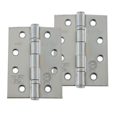 Atlantic 4 Inch Fire Rated Ball Bearing Hinges Grade 11, Polished Chrome - AHG111433PC (sold in pairs) POLISHED CHROME