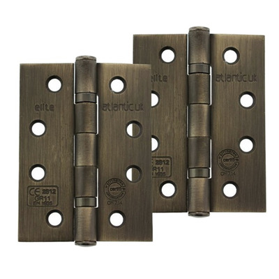 Atlantic 4 Inch Fire Rated Ball Bearing Hinges Grade 11, Urban Bronze - AHG111433UB (sold in pairs) URBAN BRONZE