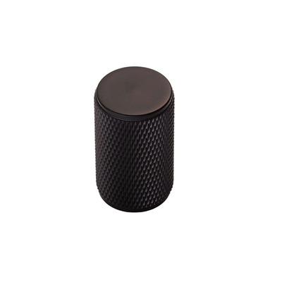 Carlisle Brass Fingertip Knurled Cupboard Knob, Matt Black - FTD702MB MATT BLACK