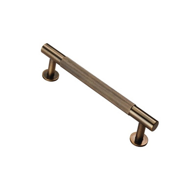 Carlisle Brass Fingertip Knurled Cupboard Pull Handles (128mm, 160mm, 224mm OR 320mm c/c), Antique Brass - FTD700AB ANTIQUE BRASS - 128mm c/c