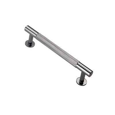 Carlisle Brass Fingertip Knurled Cupboard Pull Handles (128mm, 160mm, 224mm OR 320mm c/c), Polished Chrome - FTD700CP POLISHED CHROME - 224mm c/c