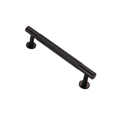 Carlisle Brass Fingertip Knurled Cupboard Pull Handles (128mm, 160mm, 224mm OR 320mm c/c), Matt Black - FTD700MB MATT BLACK - 224mm c/c