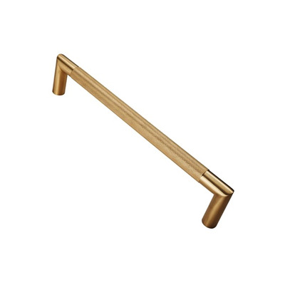 Eurospec Mitred Knurled Pull Handle (300mm OR 450mm C/C), Satin PVD - SWP1169/300SPVD SATIN PVD - 300mm c/c