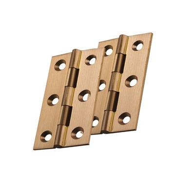 Carlisle Brass Fingertip Cabinet Hinges (64mm x 35mm), Satin Brass - FTD800DSB (sold in pairs) SATIN BRASS - 64mm x 35mm