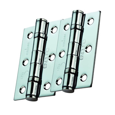 Eurospec 3 Inch Fire Rated Grade 7 CE Bearing Hinges, Polished Chrome Finished - HIN1322/7BSS (sold in pairs) 3 INCH - POLISHED FINISH