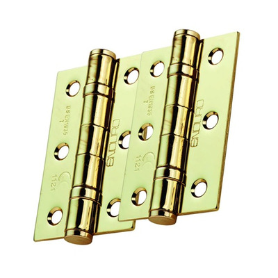 Eurospec 3 Inch Fire Rated Grade 7 CE Bearing Hinges, PVD Stainless Brass - HIN1322/7PVD (sold in pairs) 3 INCH - PVD (STAINLESS BRASS) FINISH