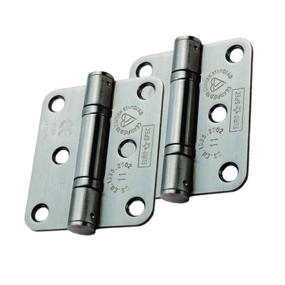 Eurospec Enduro 3 Inch Grade 11 Ball Bearing Radius Edge Hinges, Satin Stainless Steel - HIN13225/11SSS/R (sold in pairs) 3 INCH - SATIN (MATT) FINISH
