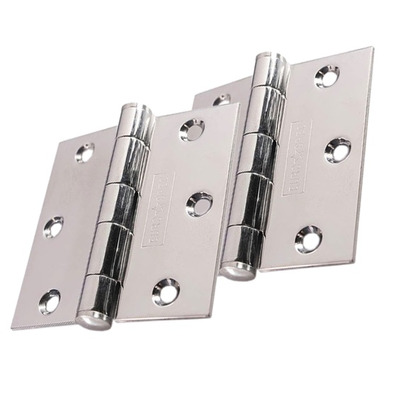 Eurospec 3 Inch Stainless Steel Plain Butt Hinges, Polished Stainless Steel Finish - HIP1332BSS (sold in pairs) 3 INCH - POLISHED FINISH