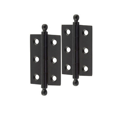 Frelan Hardware Hoxton 2 Inch Finial Cabinet Hinges, Matt Black - HOX800MB (sold in pairs) MATT BLACK