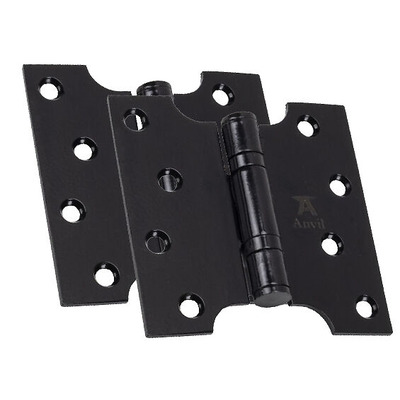 From The Anvil 4 Inch Parliament Hinges, Black - 33043 (sold in pairs)  BLACK
