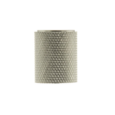 Atlantic Millhouse Brass Watson Cylinder Knurled Cabinet Knob On Concealed Fix, Satin Nickel - MHCK1820SN SATIN NICKEL