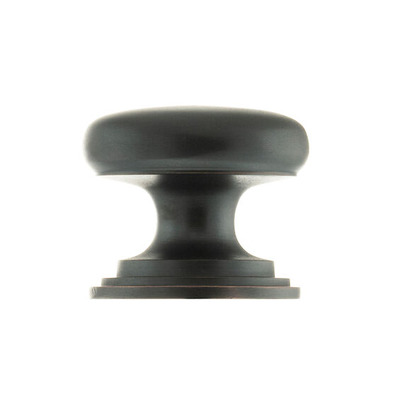 Atlantic Old English Lincoln Solid Brass Victorian Cabinet Knob On Concealed Fix Rose (32mm OR 38mm), Antique Copper - OEC1232AC ANTIQUE COPPER - 38mm