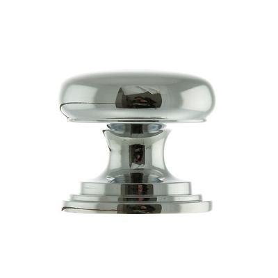 Atlantic Old English Lincoln Solid Brass Victorian Cabinet Knob On Concealed Fix Rose (32mm OR 38mm), Polished Chrome - OEC1232PC POLISHED CHROME - 38mm