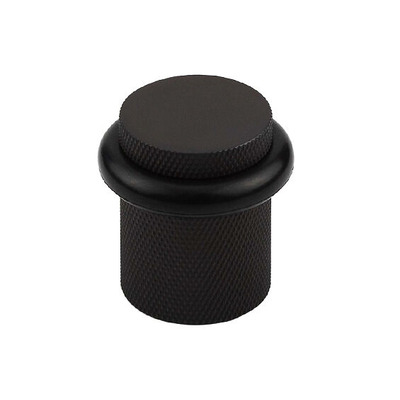 Frelan Hardware Burlington Floor Mounted Knurled Door Stop, Dark Bronze - BUR964DB DARK BRONZE