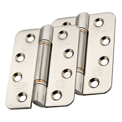 Frisco Eclipse 4 Inch Grade 13 Thrust Bearing Hinges Anti-ligature, Satin Stainless Steel - 14999 (sold in pairs) 4 INCH - SATIN STAINLESS STEEL