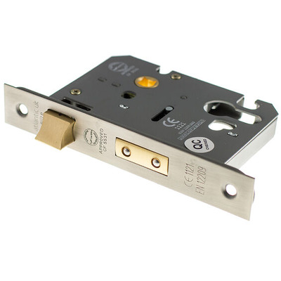 Atlantic Euro Cylinder Mortice Sash Lock (2.5 Inch OR 3 Inch), Matt Gun Metal - ALKSASHE25MBN 64mm (2.5 INCH) MATT GUN METAL